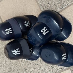 NY Yankees Baseball Mini Dessert helmet bowl Helmets Caps lot of 2